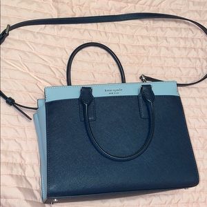 Kate Spade Medium Cameron Satchel in Navy/BabyBlue